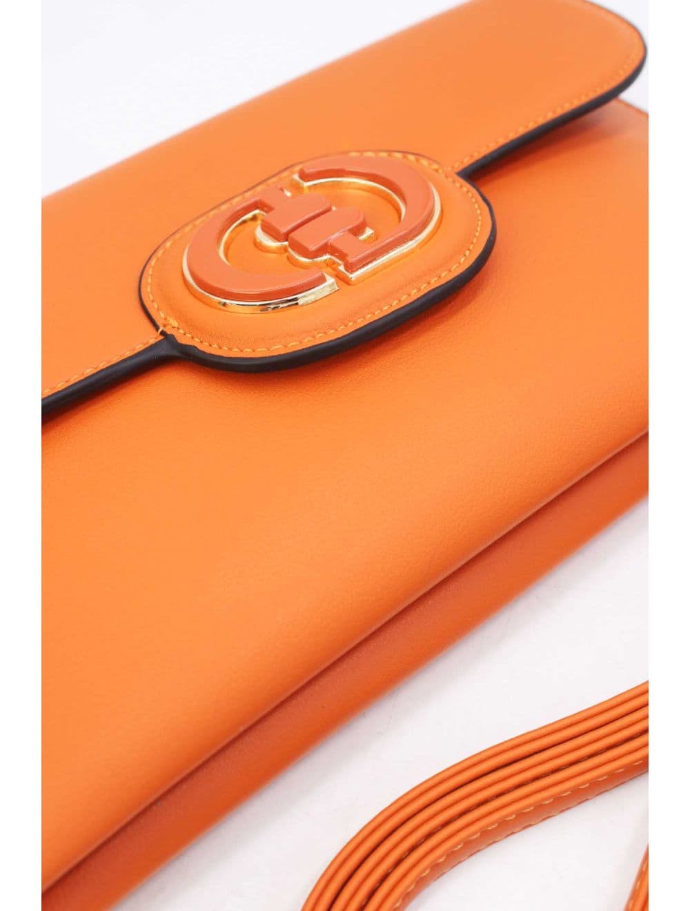 Pochette à Rabat avec Fermoir Avec Lettre B 22P-5565-Orange — vue 5