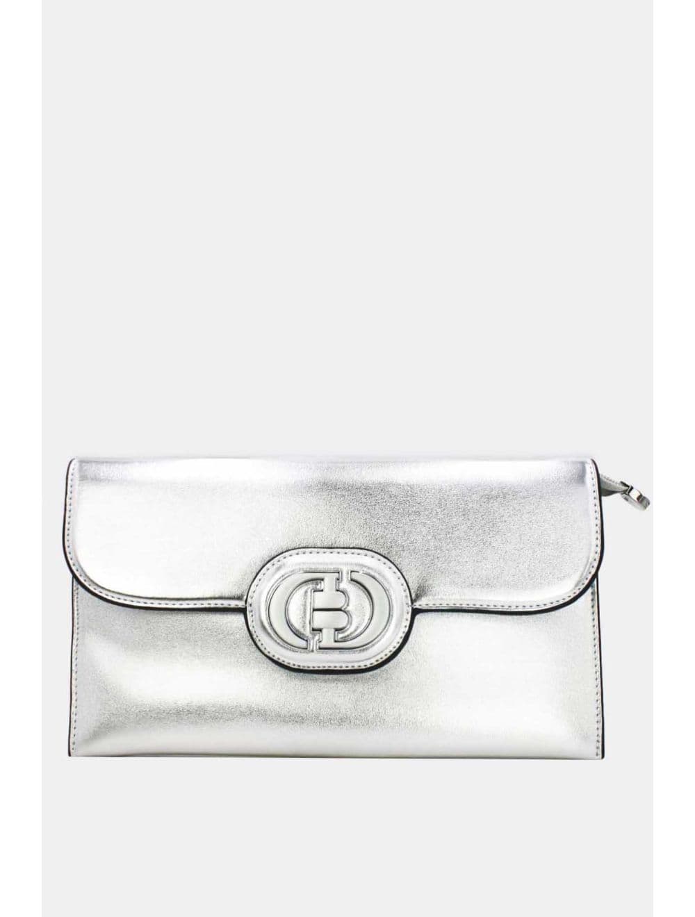 Pochette à Rabat avec Fermoir Avec Lettre B 22P-5565-Argent