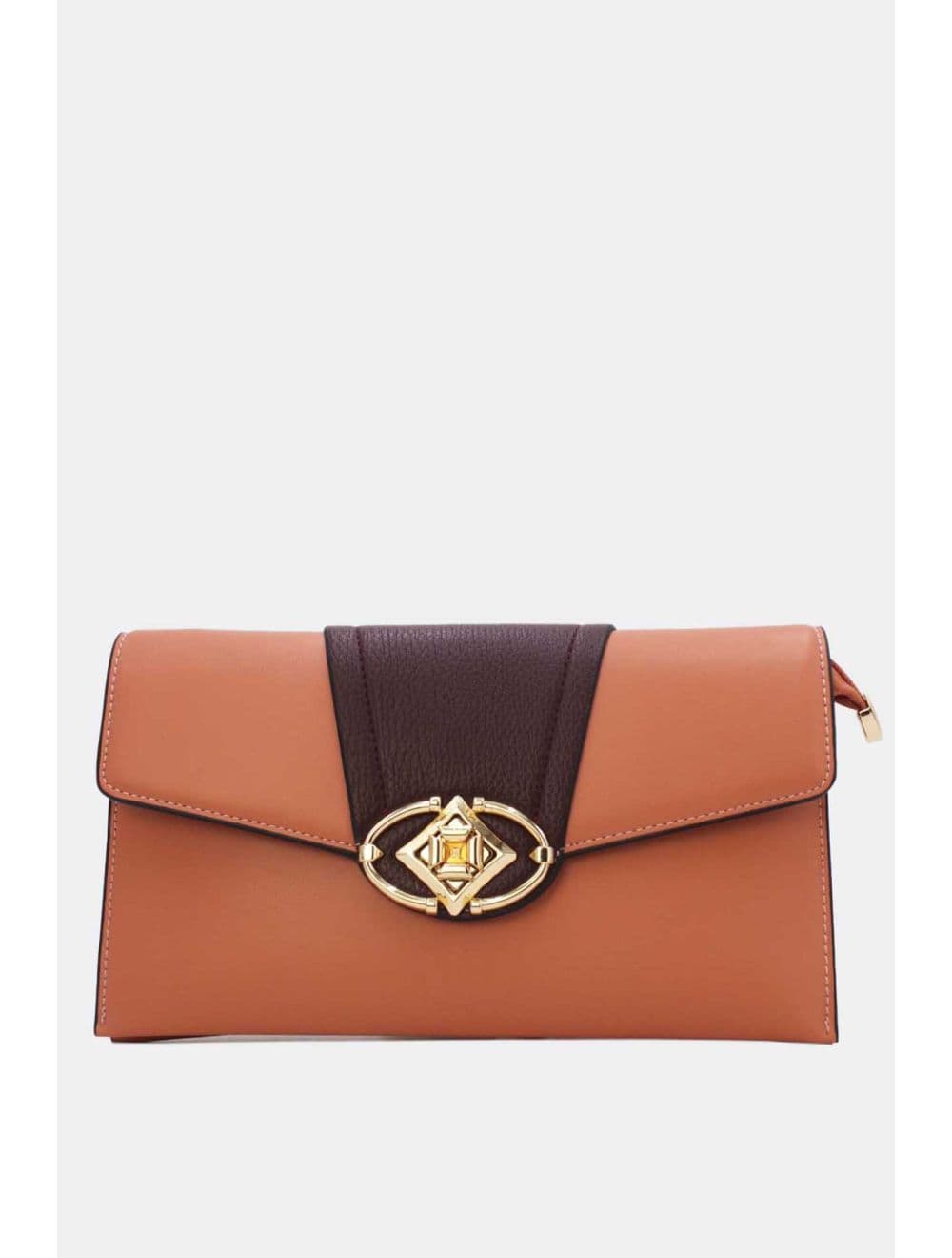 Pochette Bandoulière Effet Cuir Chic 25P-6305-Pink/Burgendy