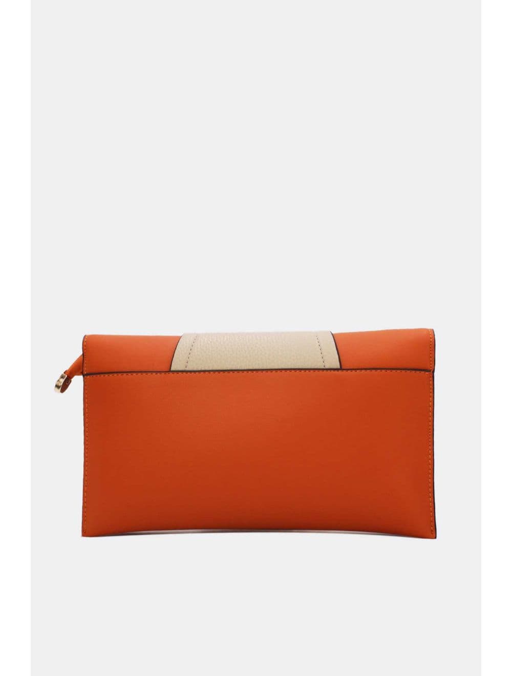 Pochette Bandoulière Effet Cuir Chic 25P-6305-Orange/Beige — vue 3