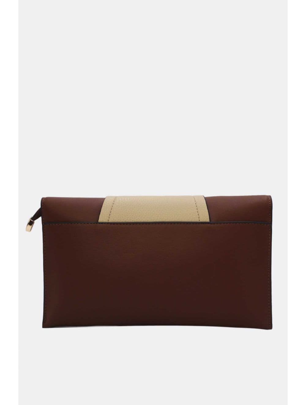 Pochette Bandoulière Effet Cuir Chic 25P-6305-Coffee/Apricot — vue 3