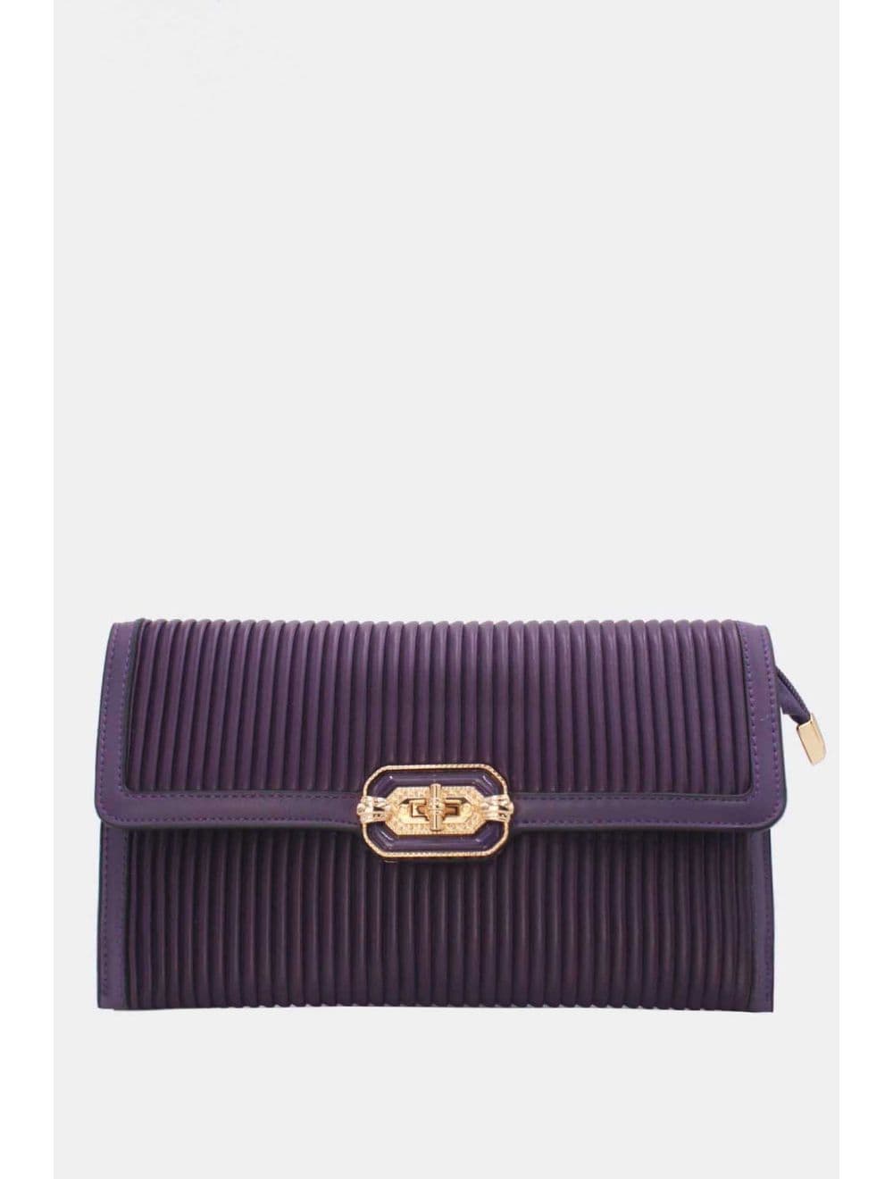 Pochette Bandoulière à Rabat Ruché RÉASSORT 25P-6395-Violet