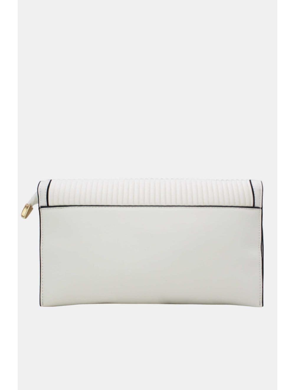 Pochette Bandoulière à Rabat Ruché RÉASSORT 25P-6395-Blanc — vue 3