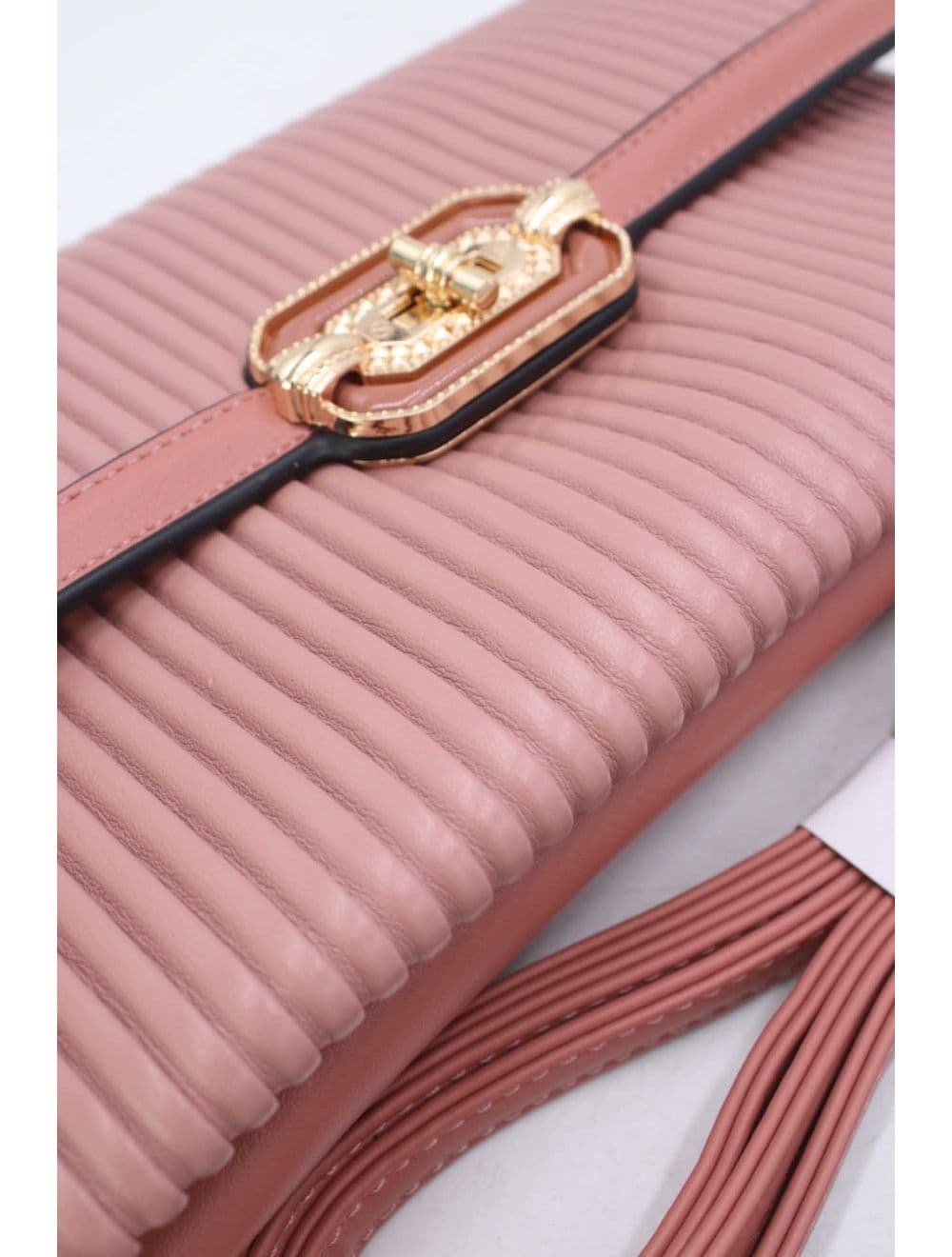 Pochette Bandoulière à Rabat Ruché RÉASSORT 25P-6395-Rose — vue 5