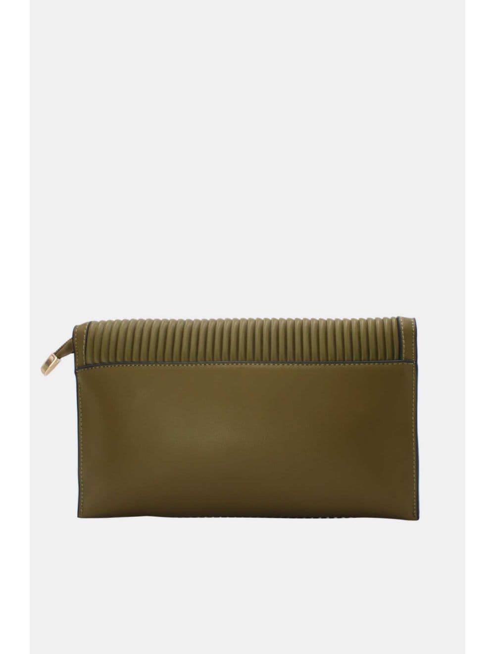 Pochette Bandoulière à Rabat Ruché RÉASSORT 25P-6395-Vert — vue 3