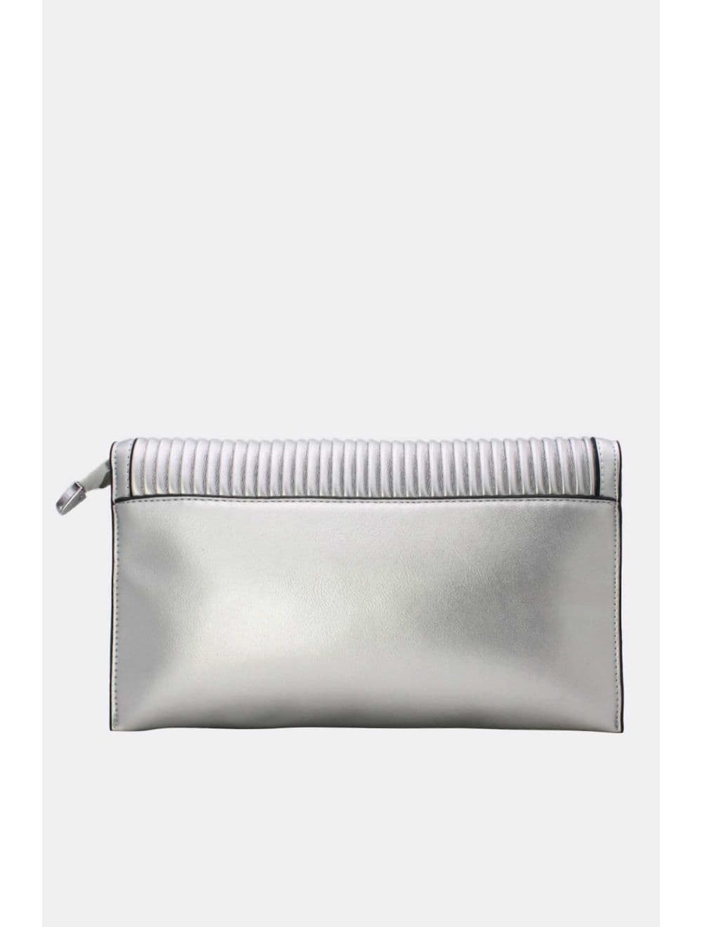 Pochette Bandoulière à Rabat Ruché RÉASSORT 25P-6395-Argenté — vue 3