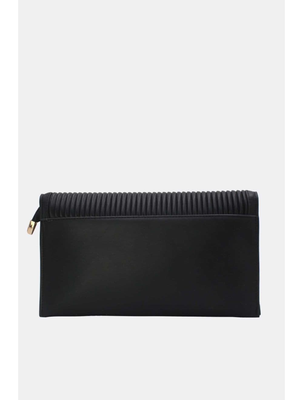 Pochette Bandoulière à Rabat Ruché RÉASSORT 25P-6395-Noir — vue 3