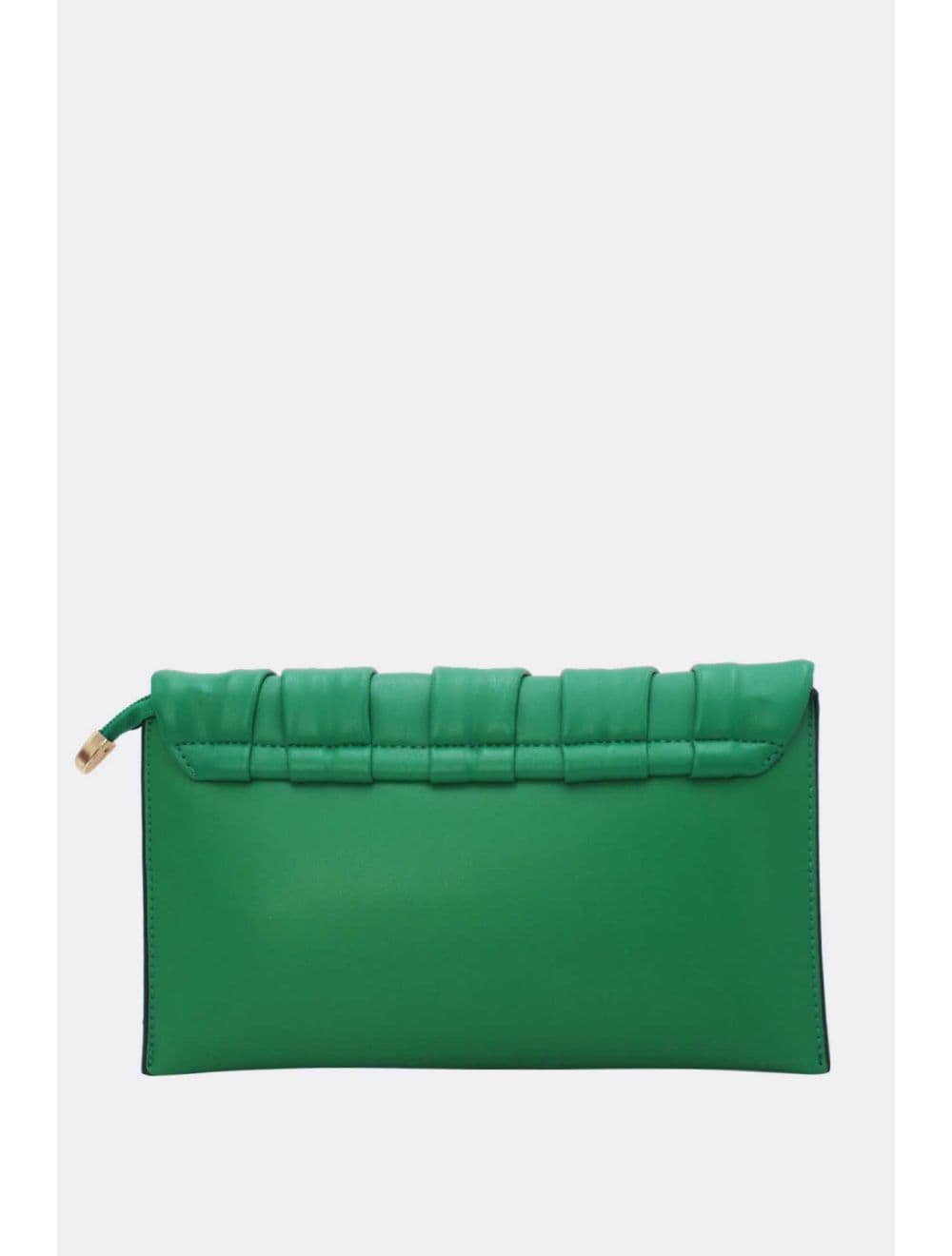 Pochette Bandoulière à Rabat Ruché RÉASSORT 24P-5897-Vert — vue 3
