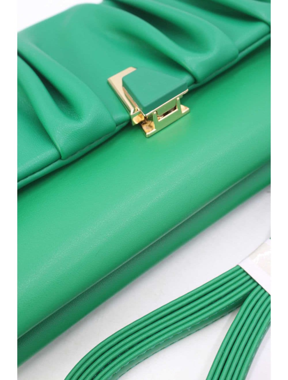 Pochette Bandoulière à Rabat Ruché RÉASSORT 24P-5897-Vert — vue 5