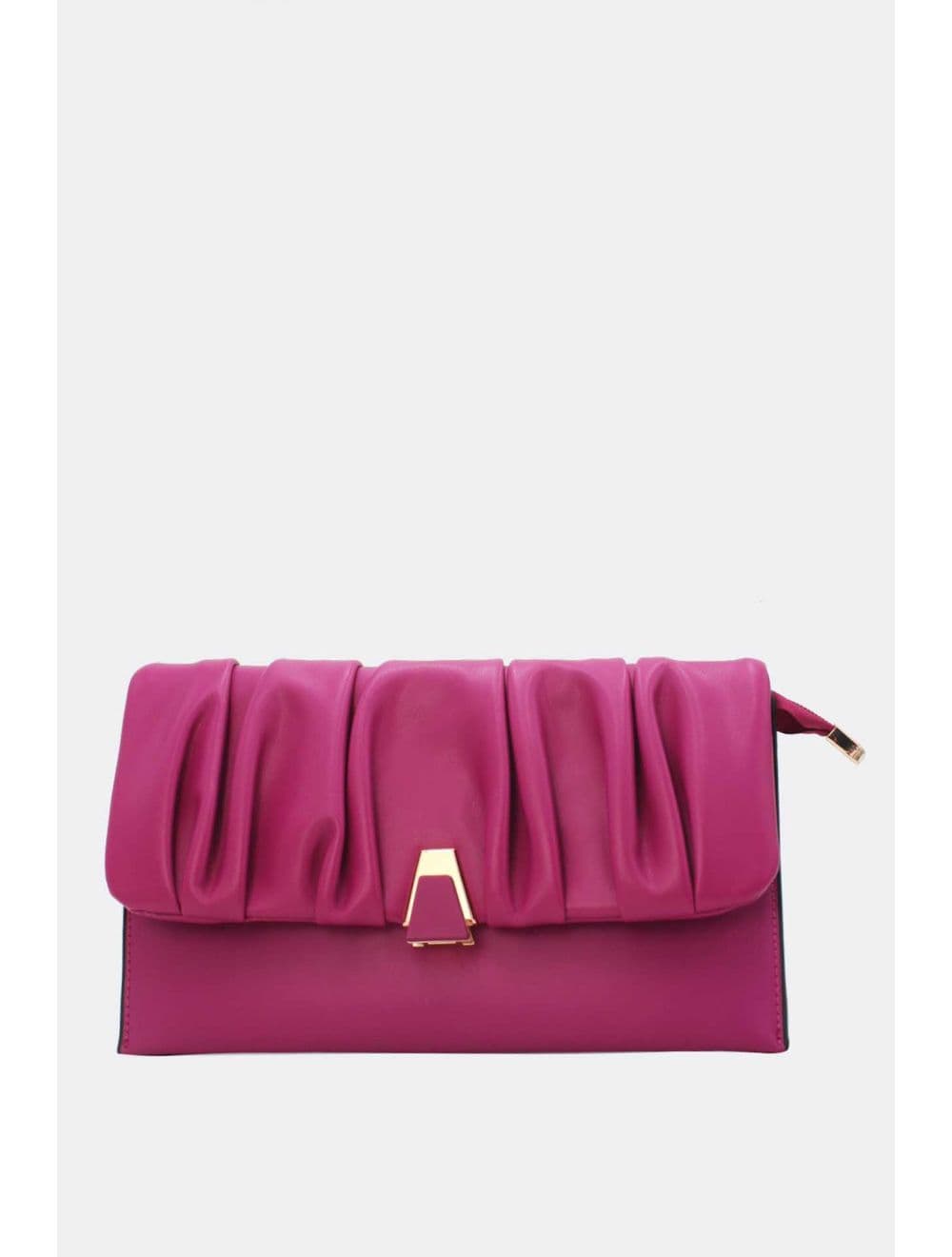 Pochette Bandoulière à Rabat Ruché RÉASSORT 24P-5897-Rose