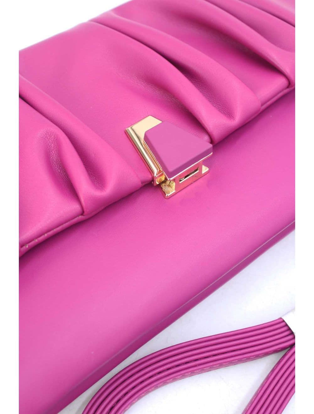 Pochette Bandoulière à Rabat Ruché RÉASSORT 24P-5897-Rose — vue 5