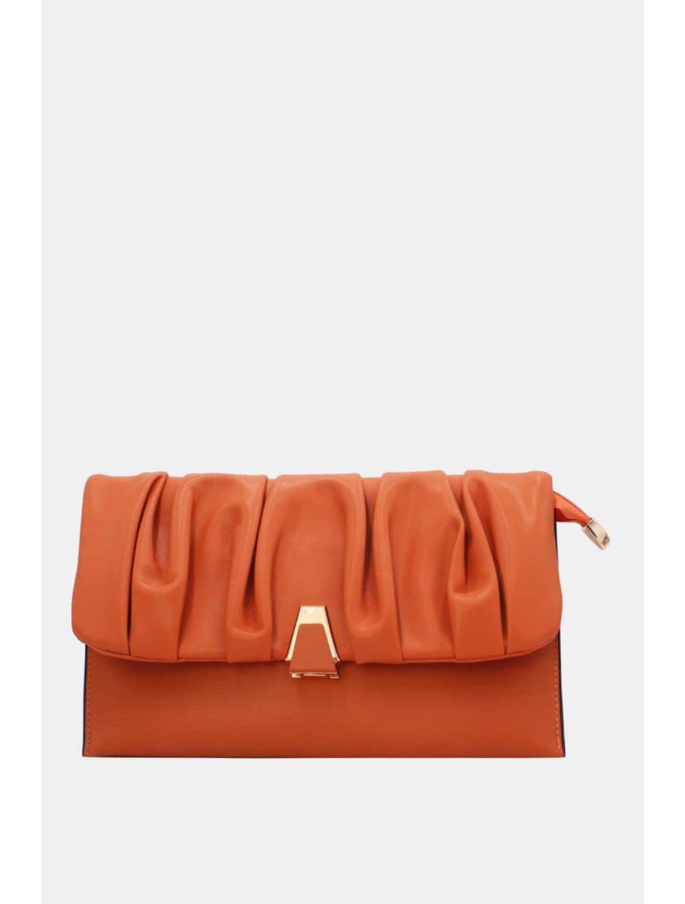 Pochette Bandoulière à Rabat Ruché RÉASSORT 24P-5897-Orange