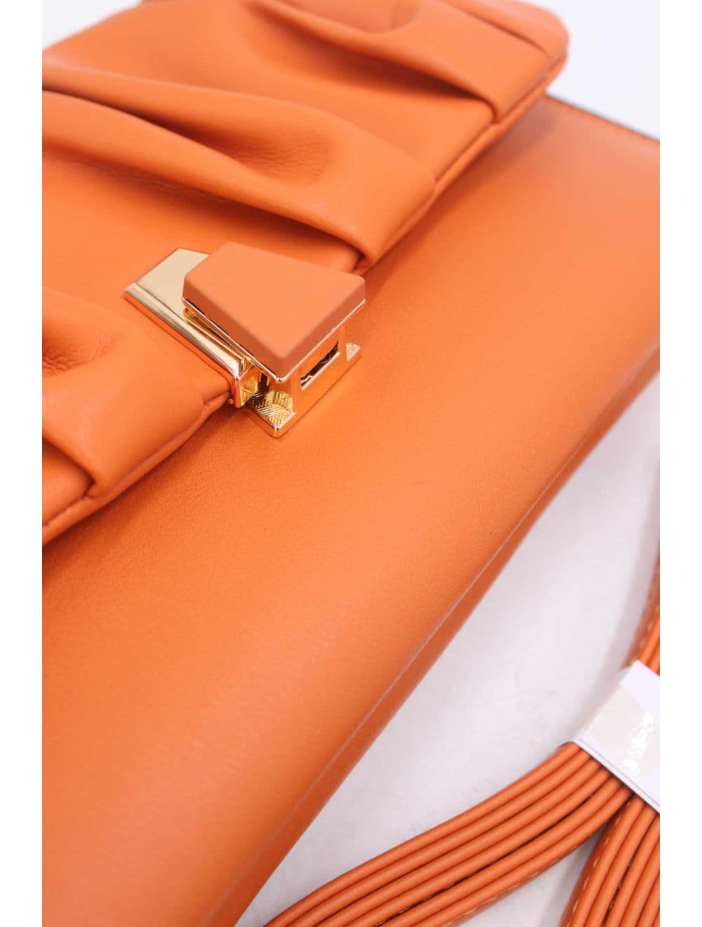 Pochette Bandoulière à Rabat Ruché RÉASSORT 24P-5897-Orange — vue 5