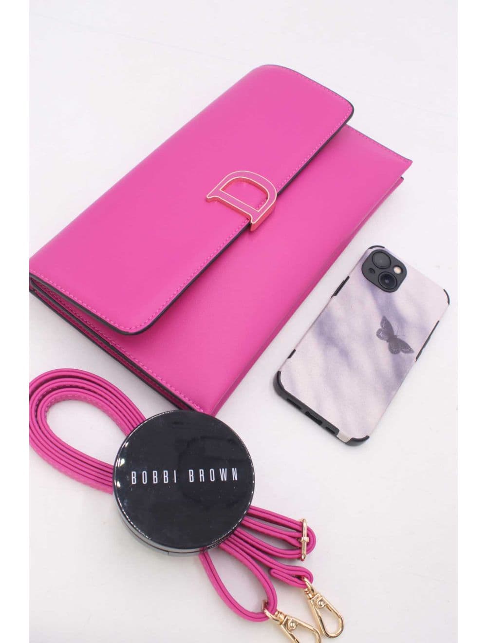 Pochette Bandoulière Effet Tressé 25P-6303-Fuchsia — vue 4