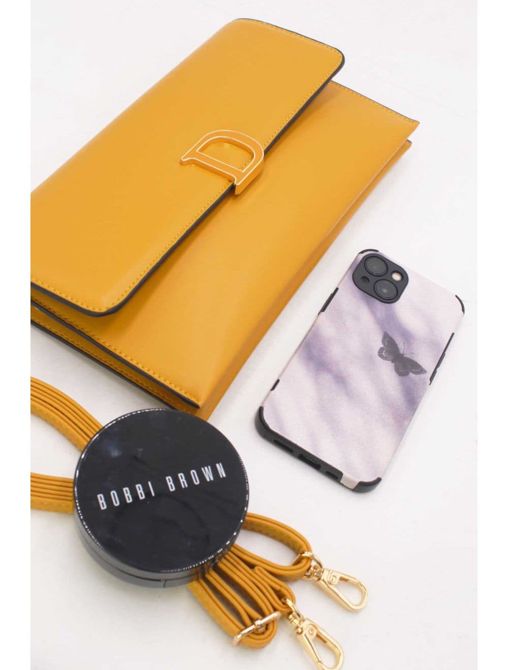 Pochette Bandoulière Effet Tressé 25P-6303-Jaune — vue 4