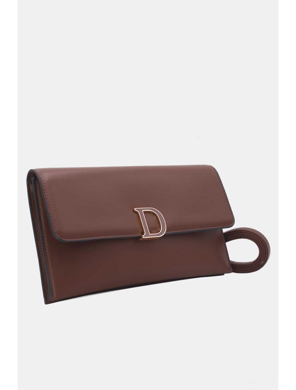 Pochette Bandoulière Effet Tressé 25P-6303-Café — vue 2