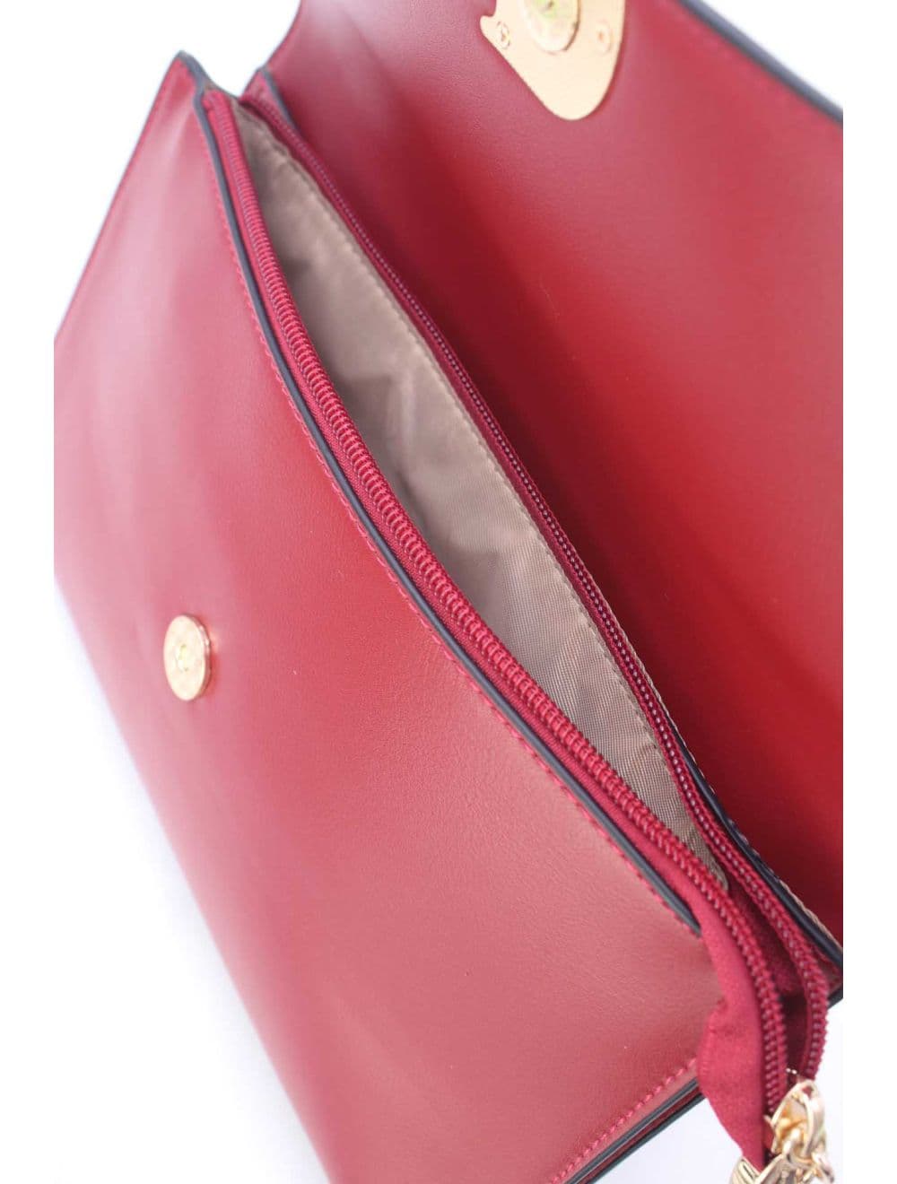 Pochette Bandoulière Effet Tressé 25P-6303-Rouge — vue 5