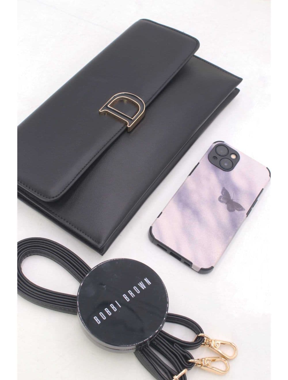 Pochette Bandoulière Effet Tressé 25P-6303-Noir — vue 4