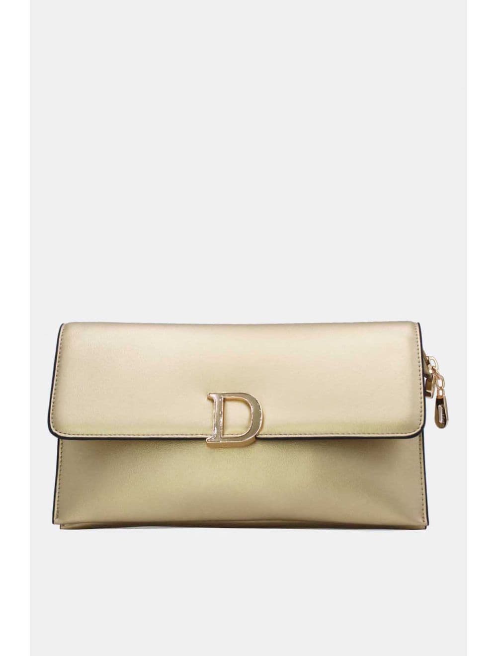 Pochette Bandoulière Effet Tressé 25P-6303-Doré