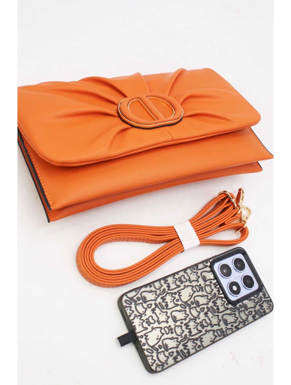 Pochette Bandoulière Effet Tressé 25P-6420-Orange — vue 4