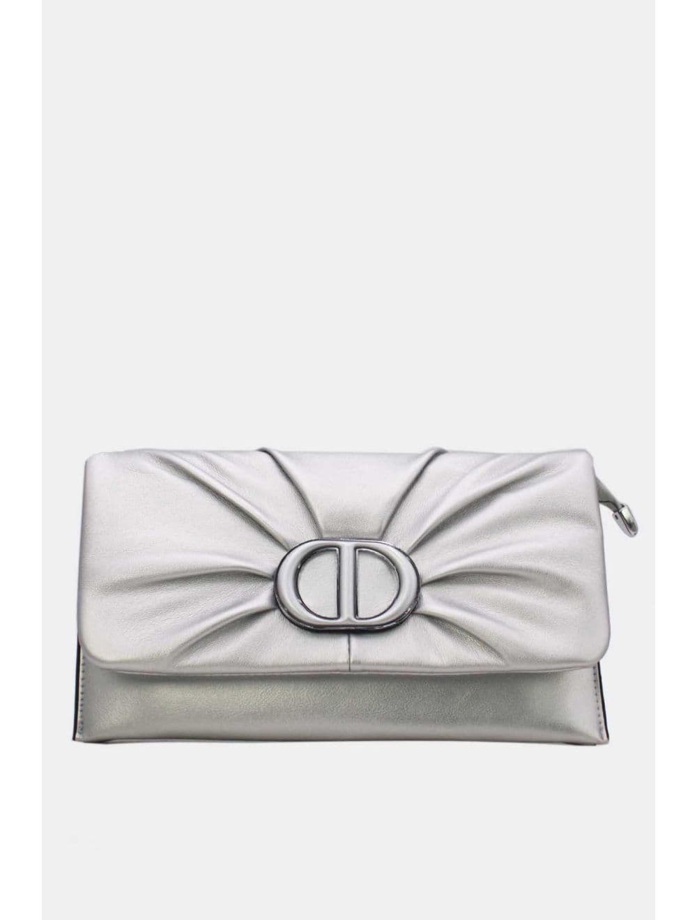 Pochette Bandoulière Effet Tressé 25P-6420-Argenté
