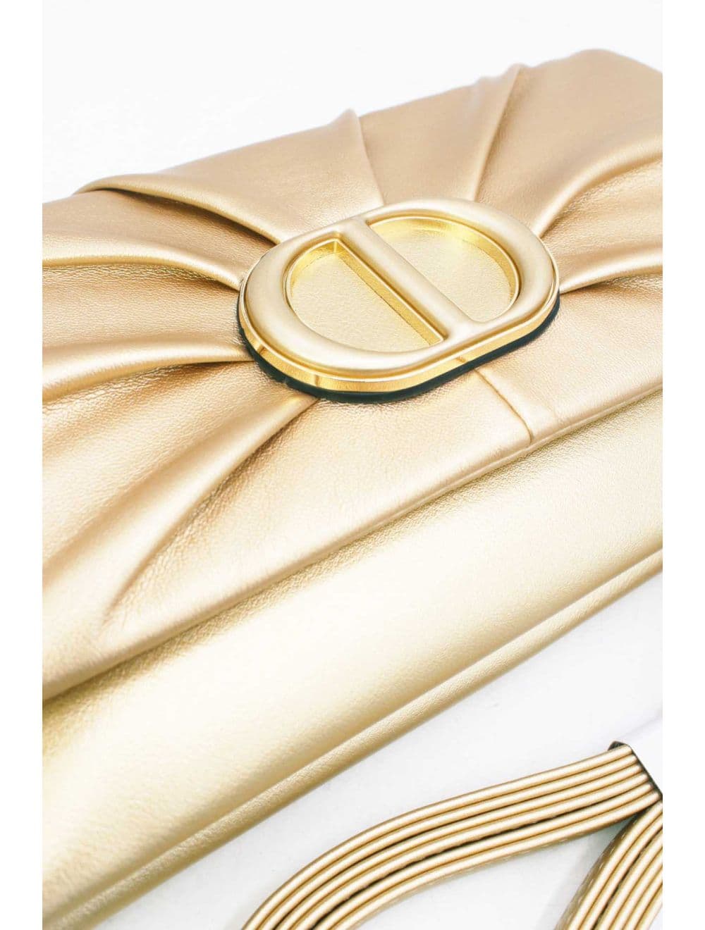 Pochette Bandoulière Effet Tressé 25P-6420-Doré — vue 5