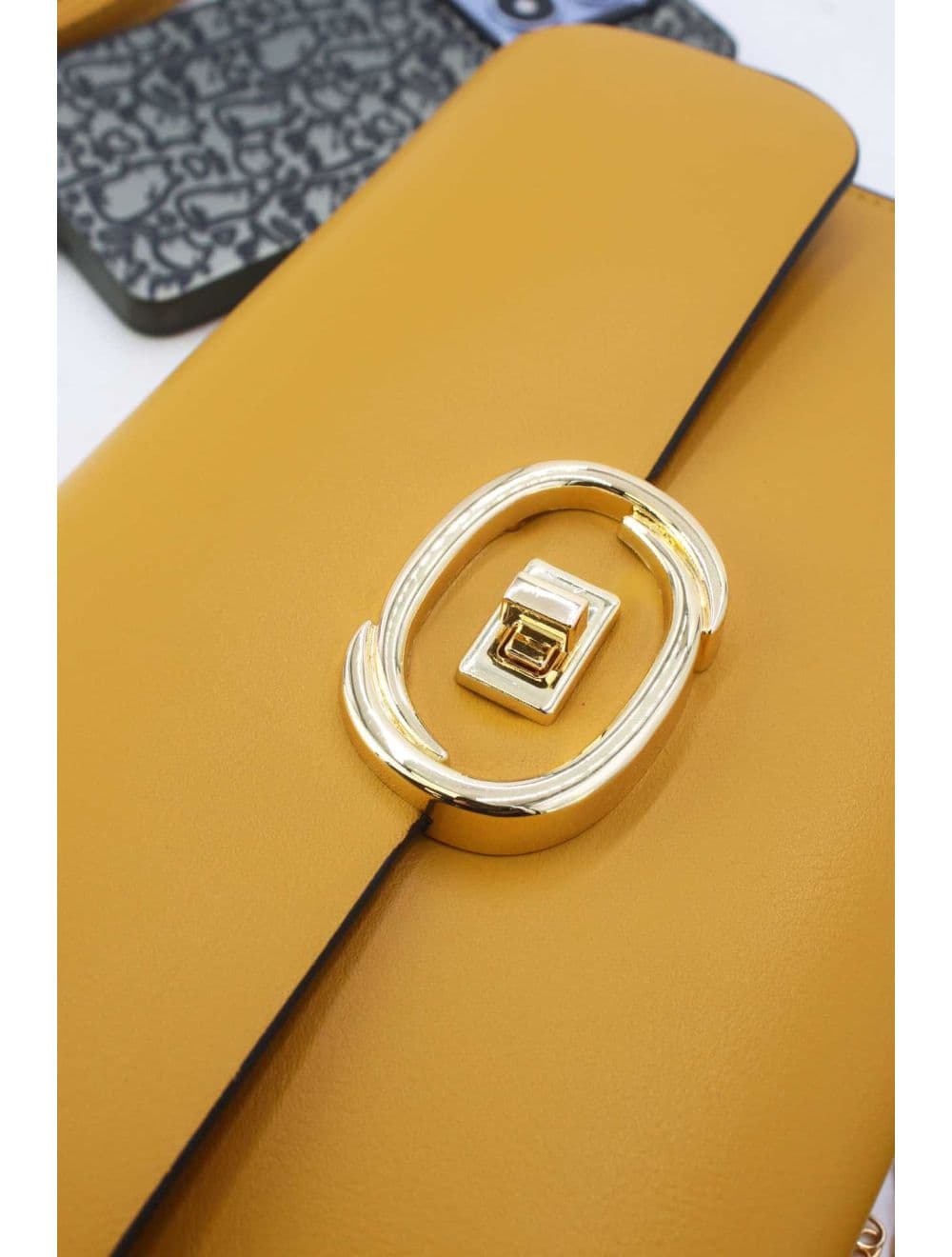 Pochette Bandoulière Effet Tressé RÉASSORT 25P-6419-Jaune — vue 5