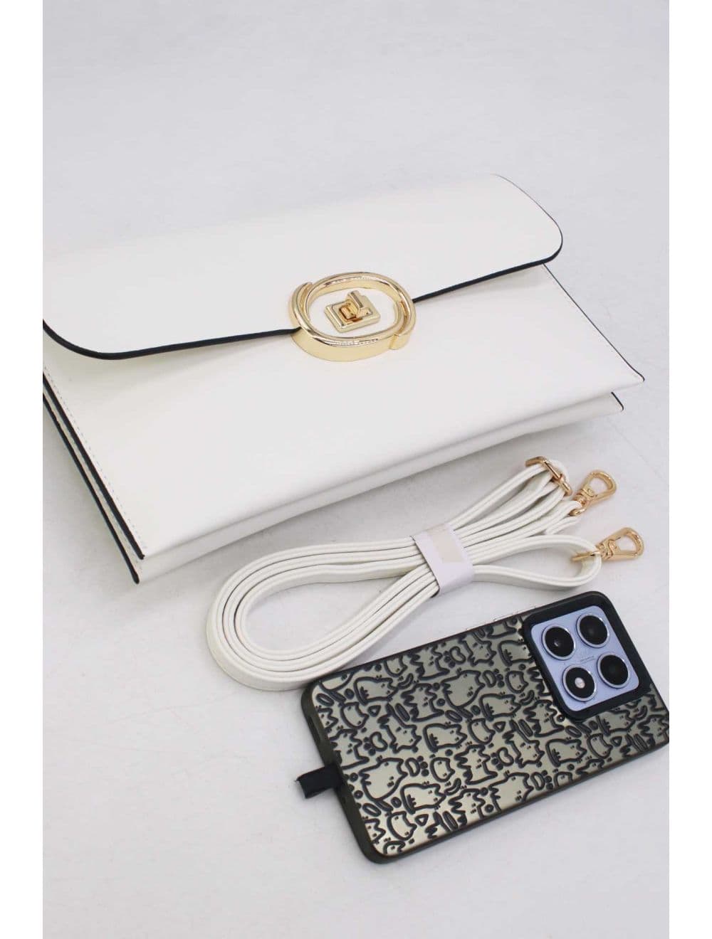 Pochette Bandoulière Effet Tressé RÉASSORT 25P-6419-Blanc — vue 4