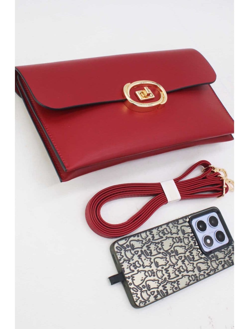 Pochette Bandoulière Effet Tressé RÉASSORT 25P-6419-Bordeaux — vue 4
