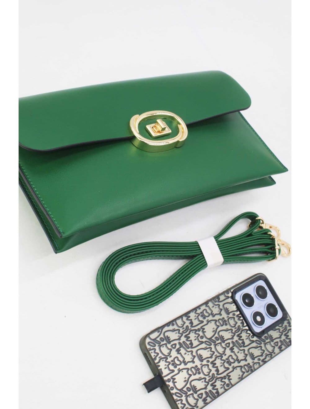 Pochette Bandoulière Effet Tressé RÉASSORT 25P-6419-Vert — vue 4