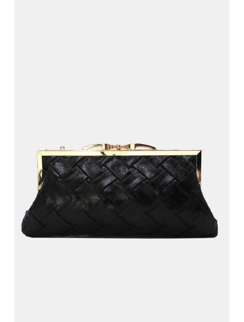 Pochette Soirée Ou Marriage Tressé RÉASSORT 24P-6131-Noir
