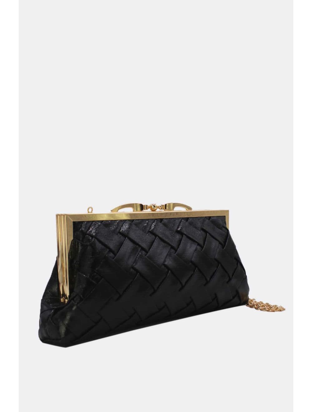 Pochette Soirée Ou Marriage Tressé RÉASSORT 24P-6131-Noir — vue 2