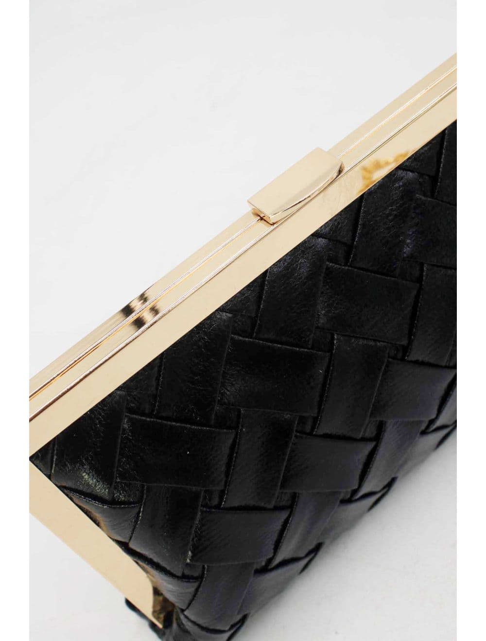 Pochette Soirée Tressé Métallique RÉASSORT 24P-6130-Noir — vue 3