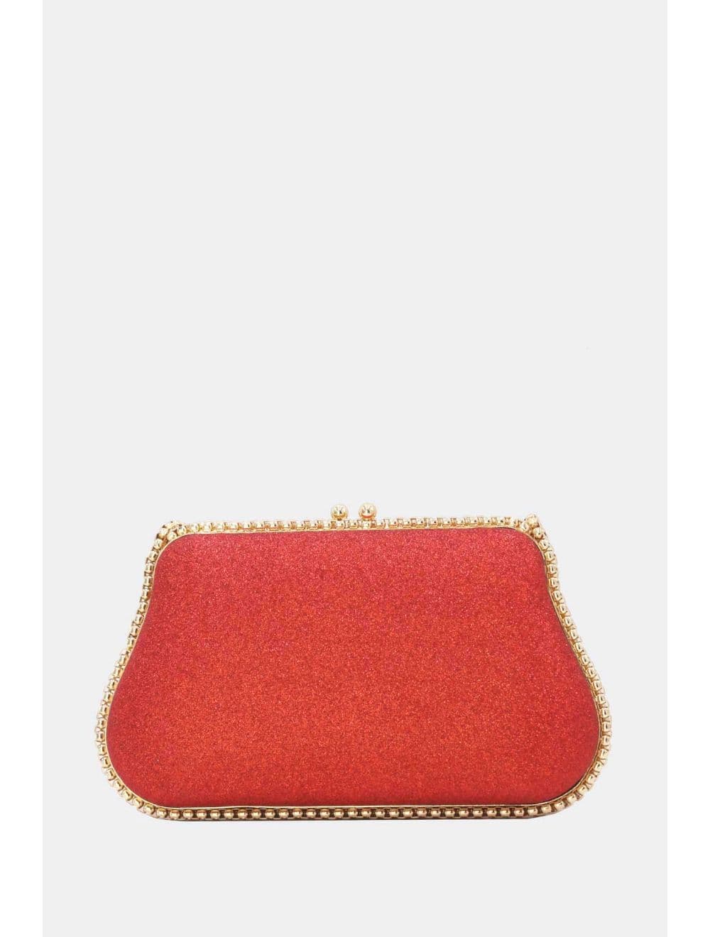 Pochette Soirée Strass avec Chainette Bandoulière R-3674-Rouge — vue 3