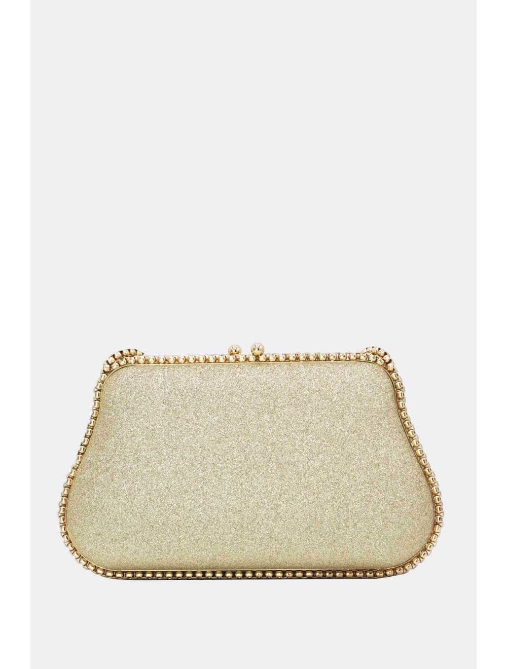 Pochette Soirée Strass avec Chainette Bandoulière R-3674-Doré — vue 3