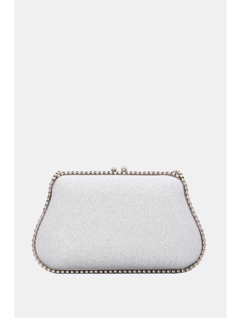 Pochette Soirée Strass avec Chainette Bandoulière R-3674-Argent — vue 3