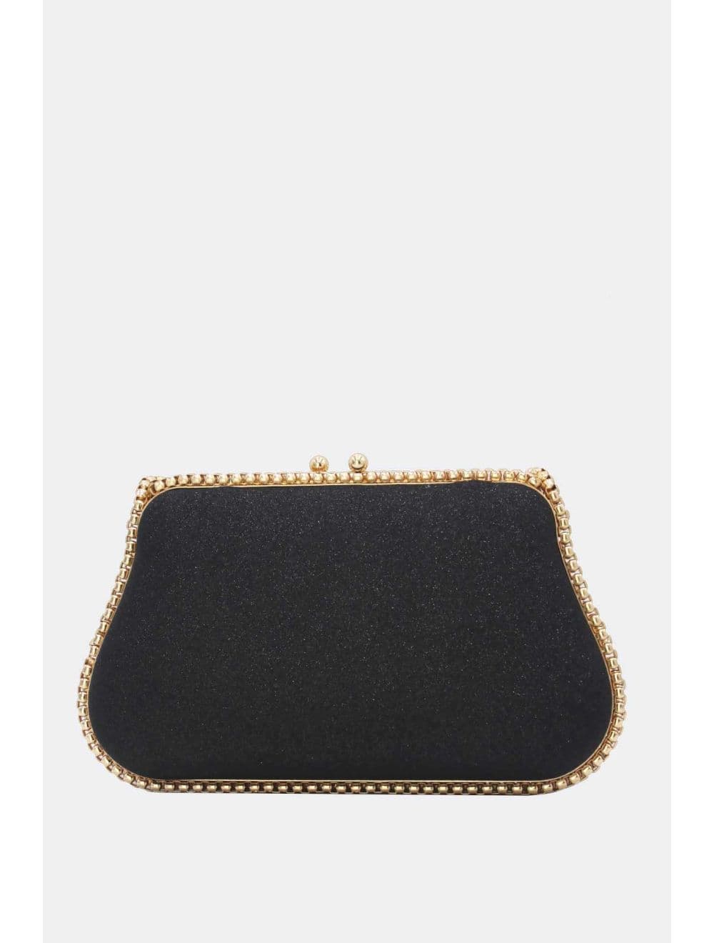 Pochette Soirée Strass avec Chainette Bandoulière R-3674-Noir — vue 3