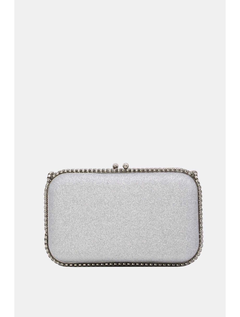 Pochette Soirée Strass avec Chainette Bandoulière R-3675-Argent — vue 3