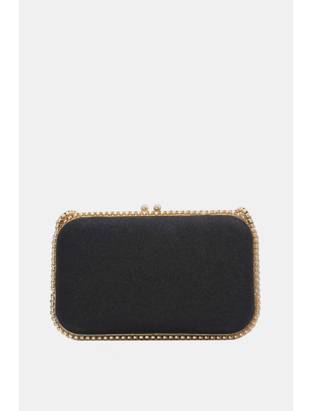 Pochette Soirée Strass avec Chainette Bandoulière R-3675-Noir — vue 3
