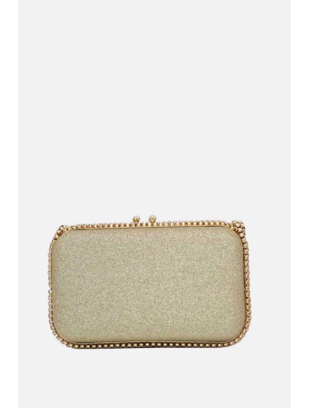 Pochette Soirée Strass avec Chainette Bandoulière R-3675-Doré — vue 3