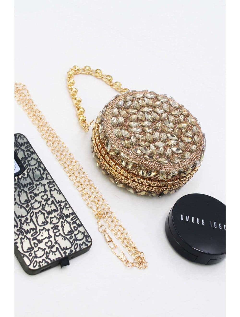 Pochette Soirée Strass 25R-3689-Doré — vue 4