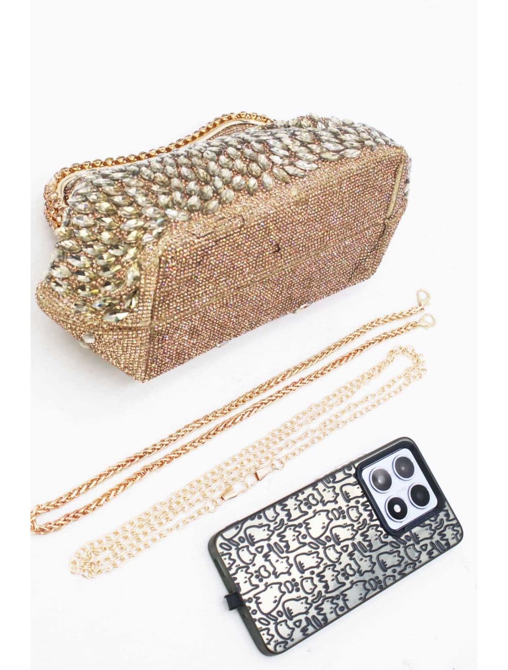Pochette Soirée Strass 25-Y884-Doré — vue 3