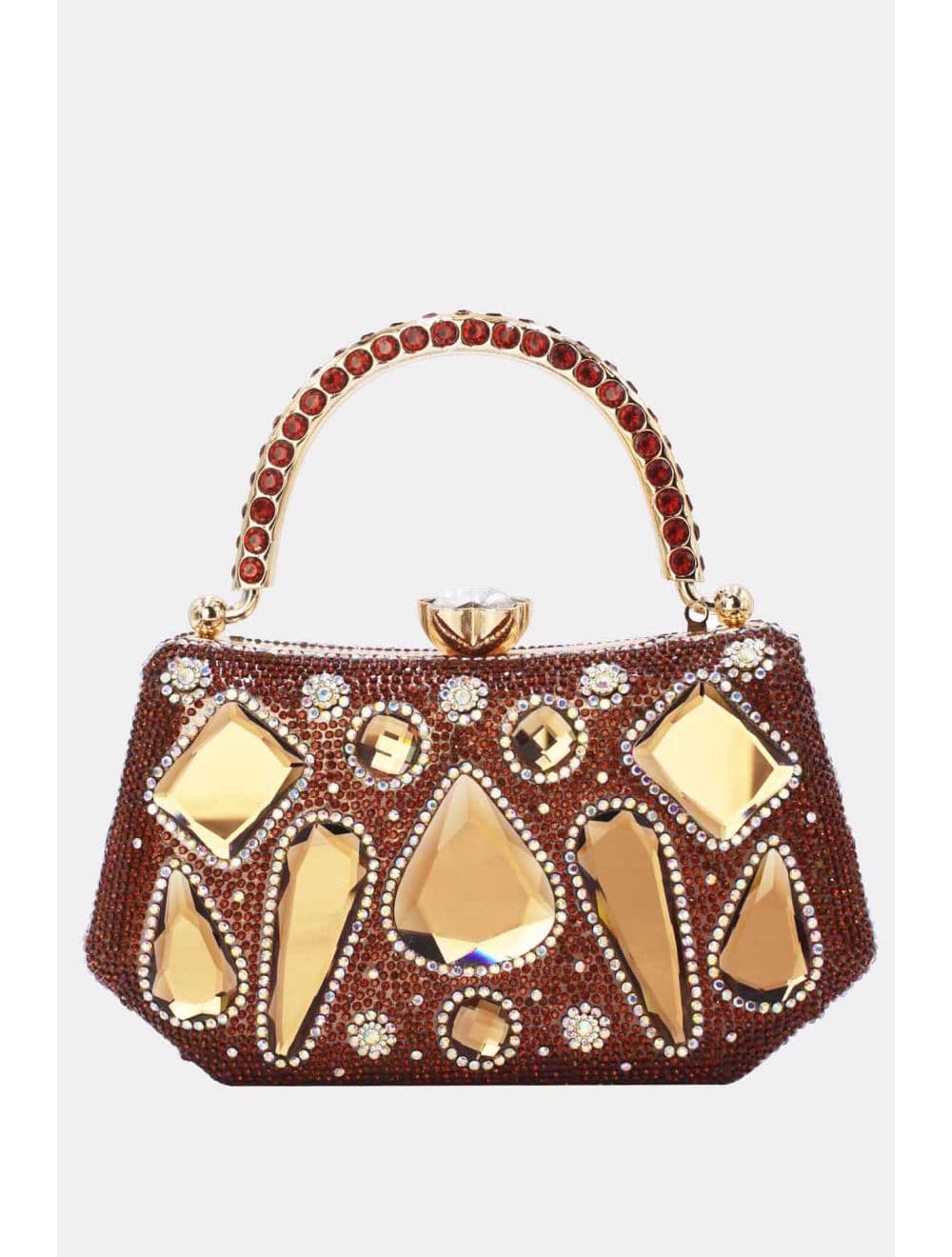 Pochette Soirée Strass 25R-3710-Café