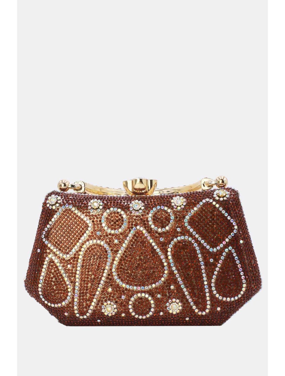 Pochette Soirée Strass 25R-3710-Café — vue 3