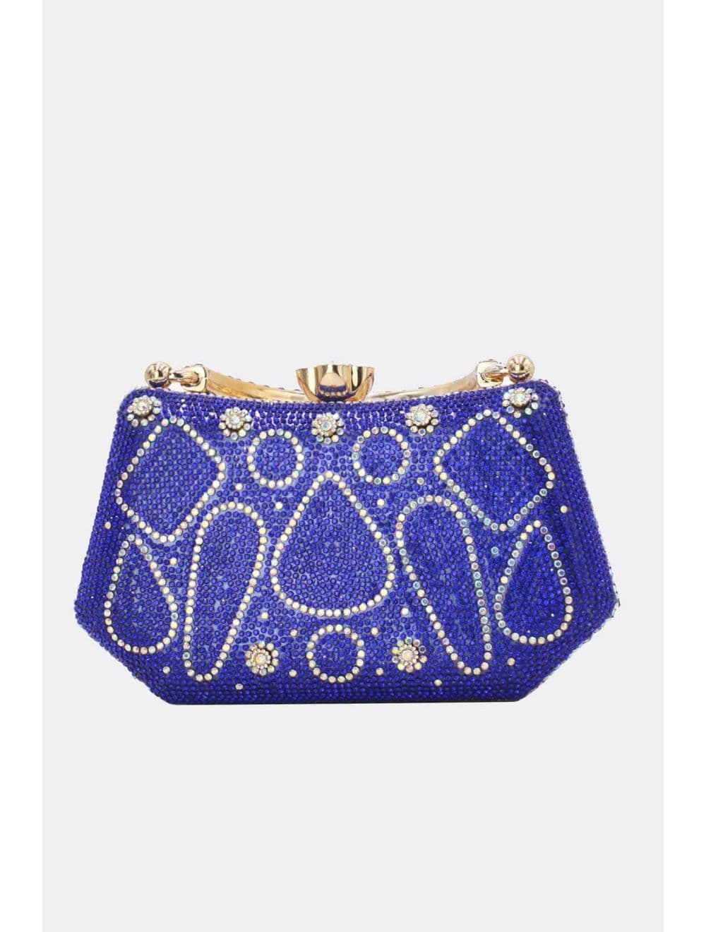 Pochette Soirée Strass 25R-3710-Bleu