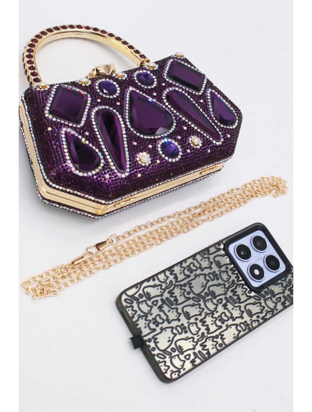 Pochette Soirée Strass 25R-3710-Violet — vue 4