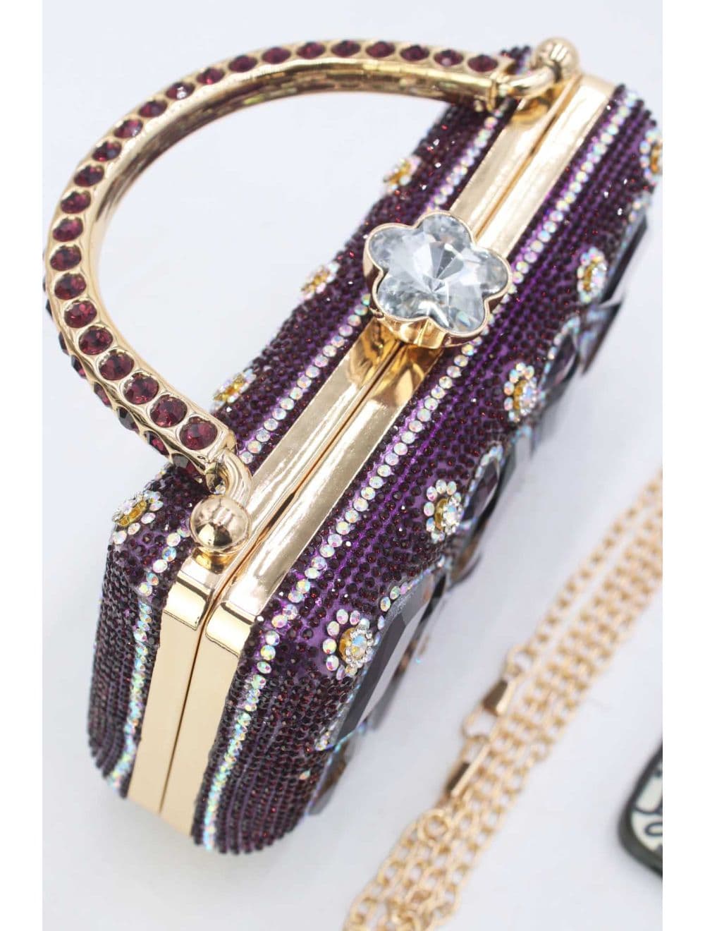 Pochette Soirée Strass 25R-3710-Violet — vue 5