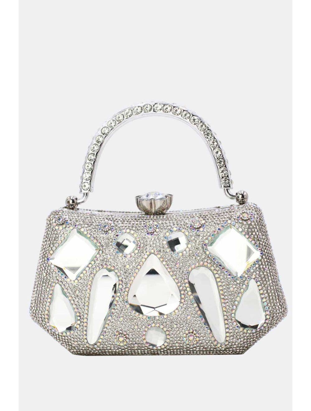 Pochette Soirée Strass 25R-3710-Argenté
