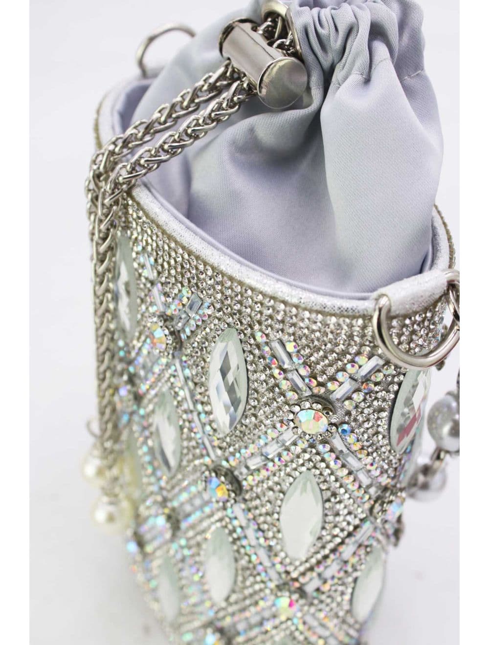 pochette soiree strass 25BW-3524B-Argenté — vue 5