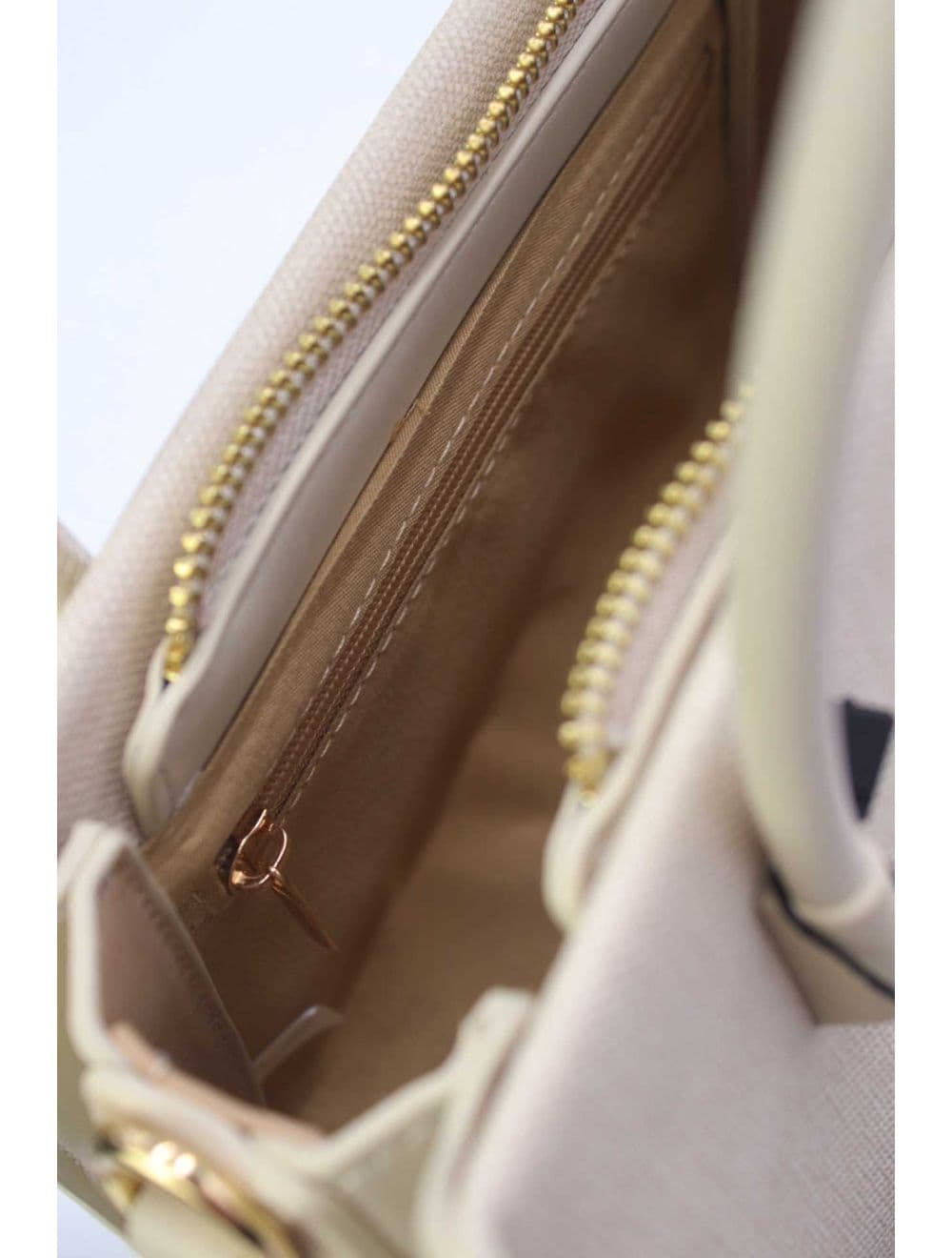 Petit Sac à Main Rigide Effet Tissu 25P-6342-Beige — vue 5